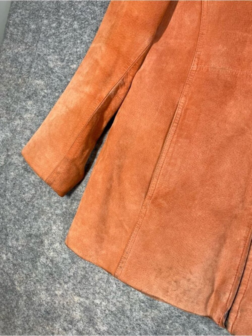 Vintage Anne Klein Leather Jacket Medium Zip Moto Minimalist Western Festival - Picture 3 of 16